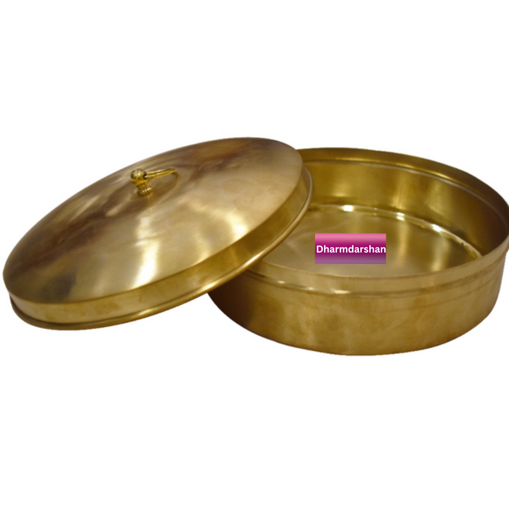 Brass Plain Chapati Box - Roti Dabba