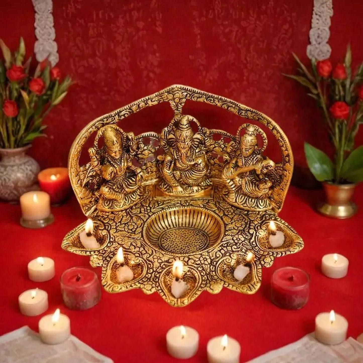 Lakshmi Ganesh Saraswati Panch Diya