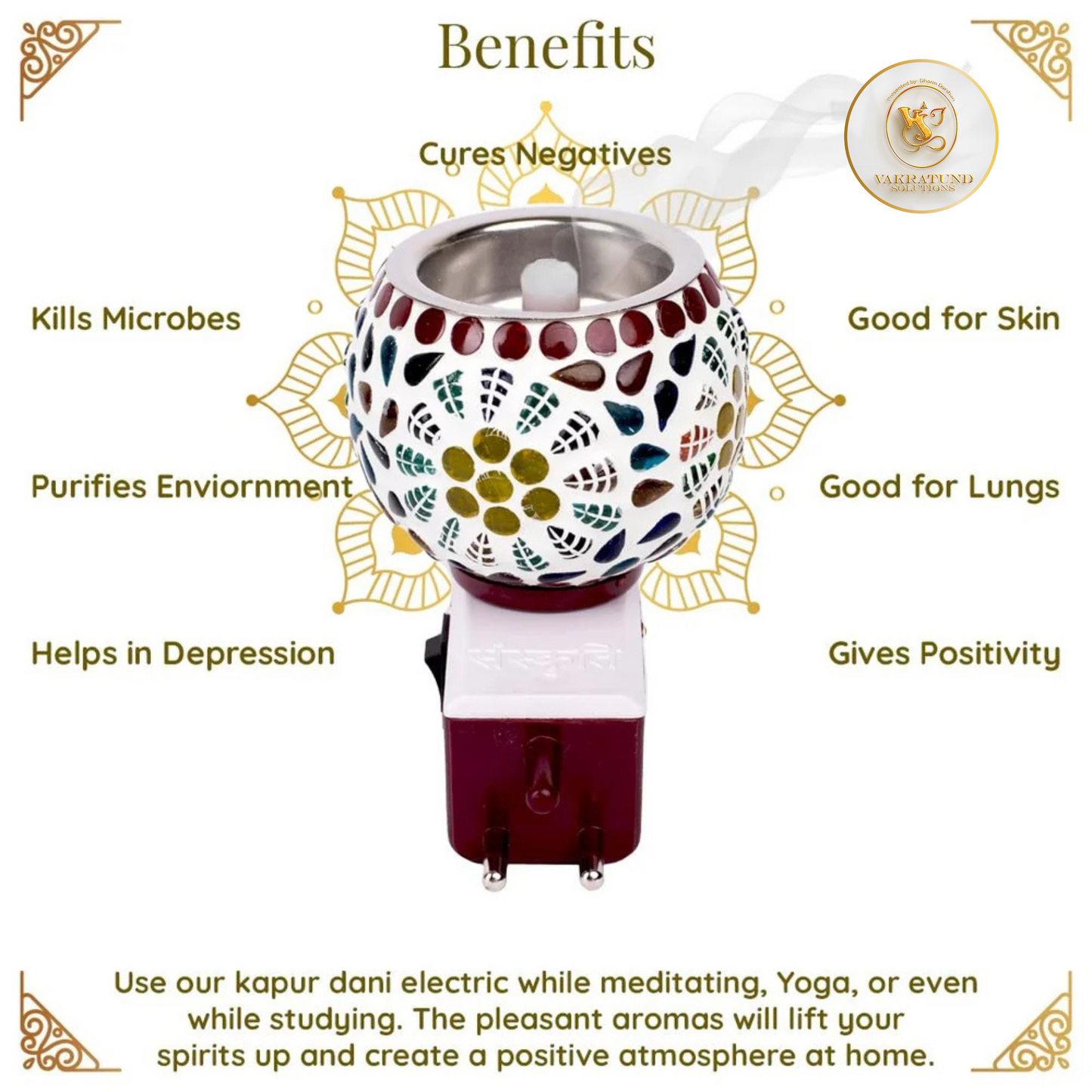 Mirror Work Kapur Dani Night Lamp