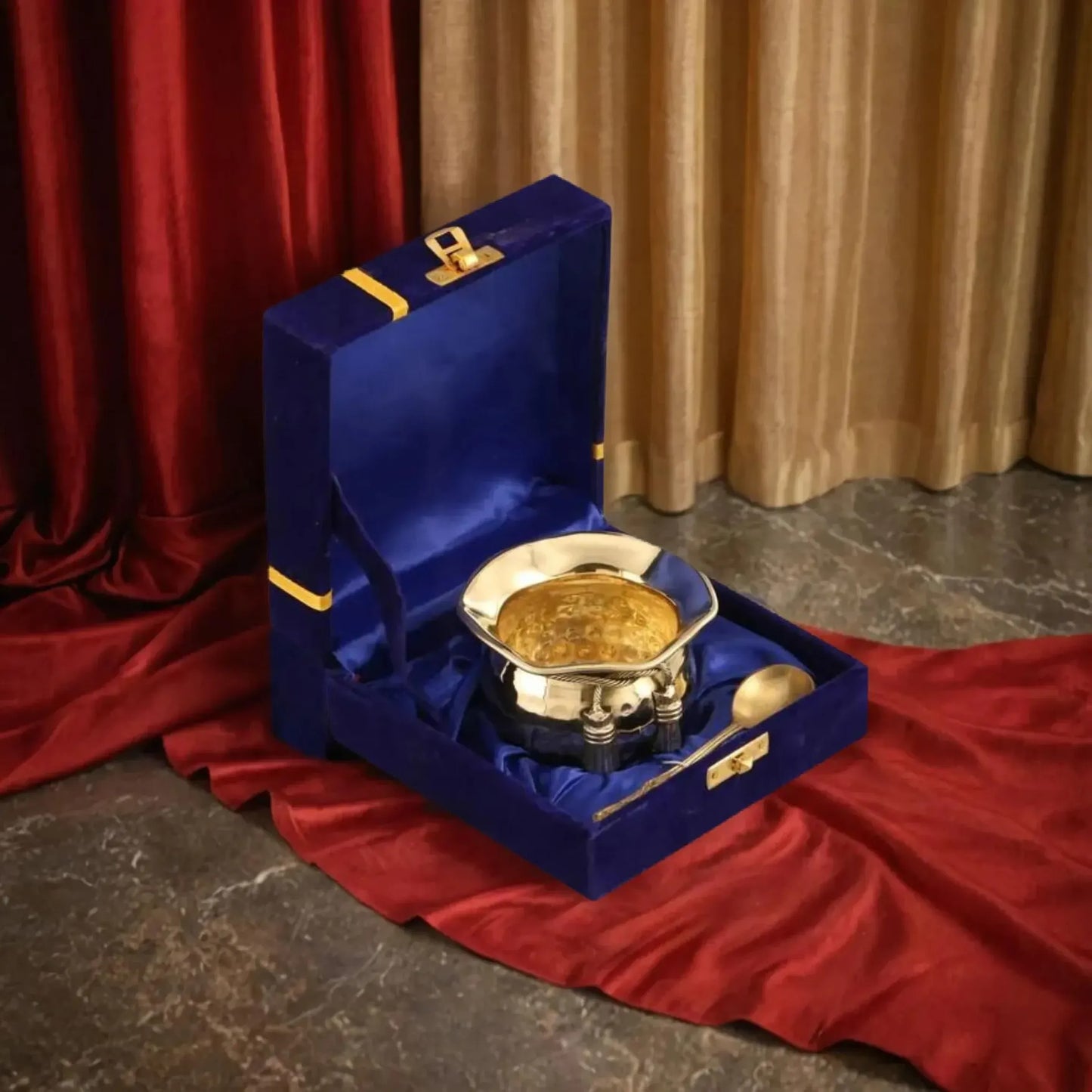 Brass Bowl With Spoon