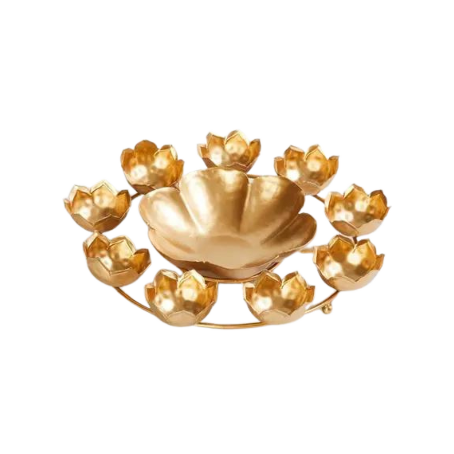 Lotus Diya Shaped Urli Bowl