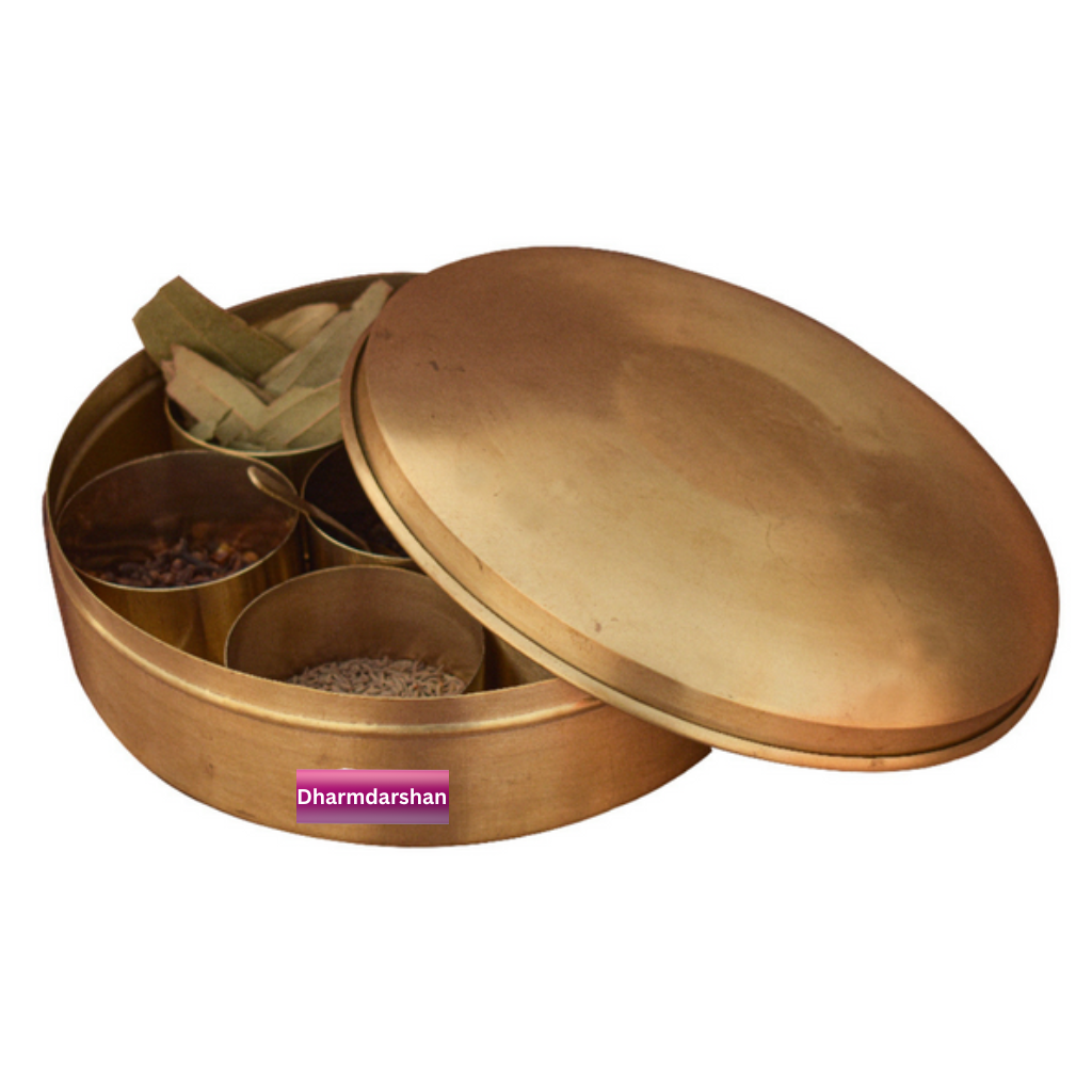 Handcrafted Plain Brass Spice/Masala Box