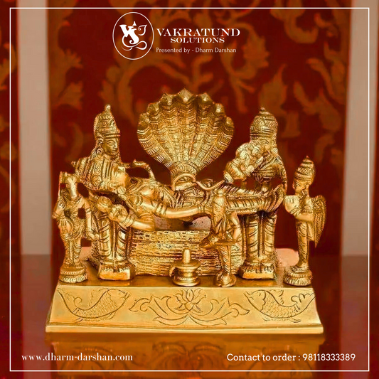 Vishnu padmanath Statue / Idol (Brass)